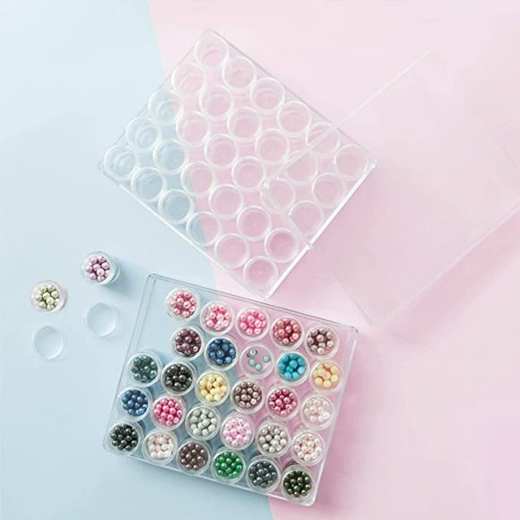 30 Small Storage Containers with Label Stickers - Picture 5 of 5